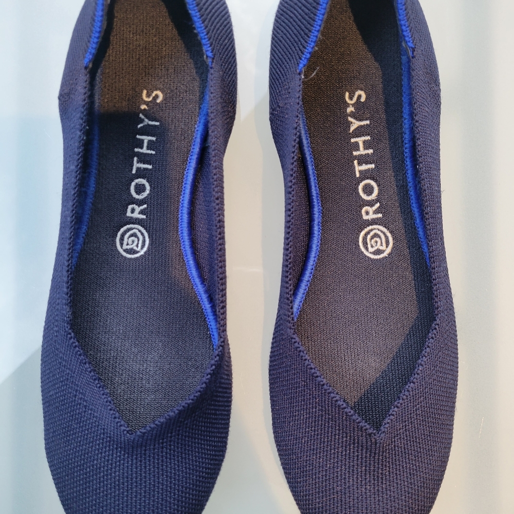 Rothys, The Flat, Navy Shoes
